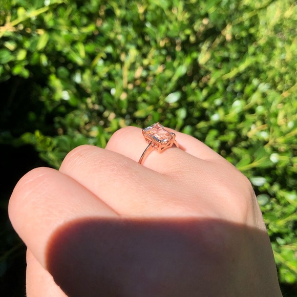 10k Rose Gold Solitaire Engagement Ring - Picture 4 of 6